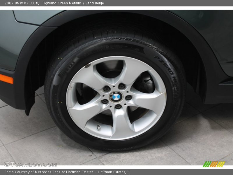 Highland Green Metallic / Sand Beige 2007 BMW X3 3.0si