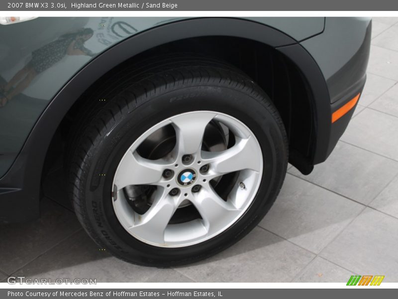 Highland Green Metallic / Sand Beige 2007 BMW X3 3.0si