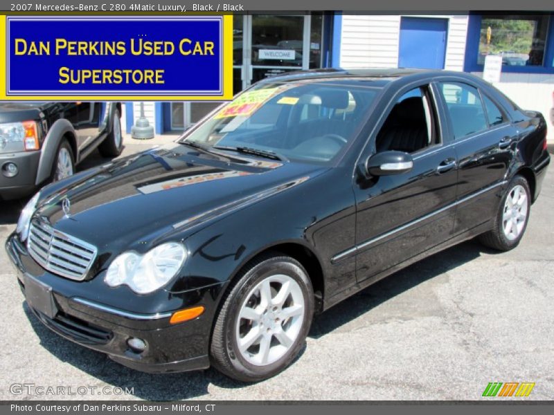 Black / Black 2007 Mercedes-Benz C 280 4Matic Luxury