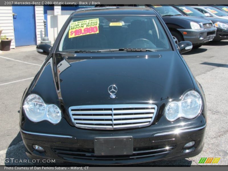 Black / Black 2007 Mercedes-Benz C 280 4Matic Luxury