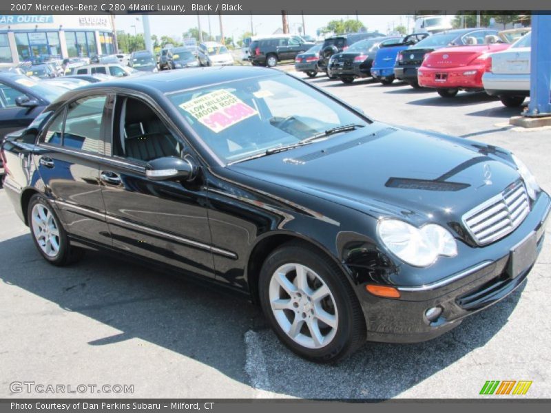 Black / Black 2007 Mercedes-Benz C 280 4Matic Luxury