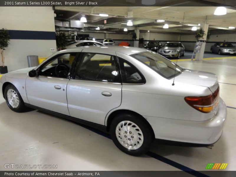 Bright Silver / Black 2001 Saturn L Series L300 Sedan