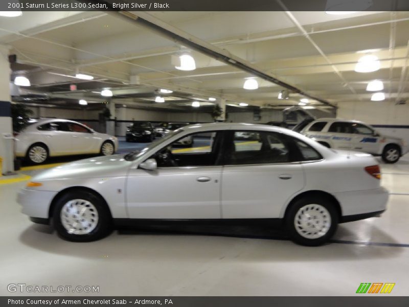 Bright Silver / Black 2001 Saturn L Series L300 Sedan