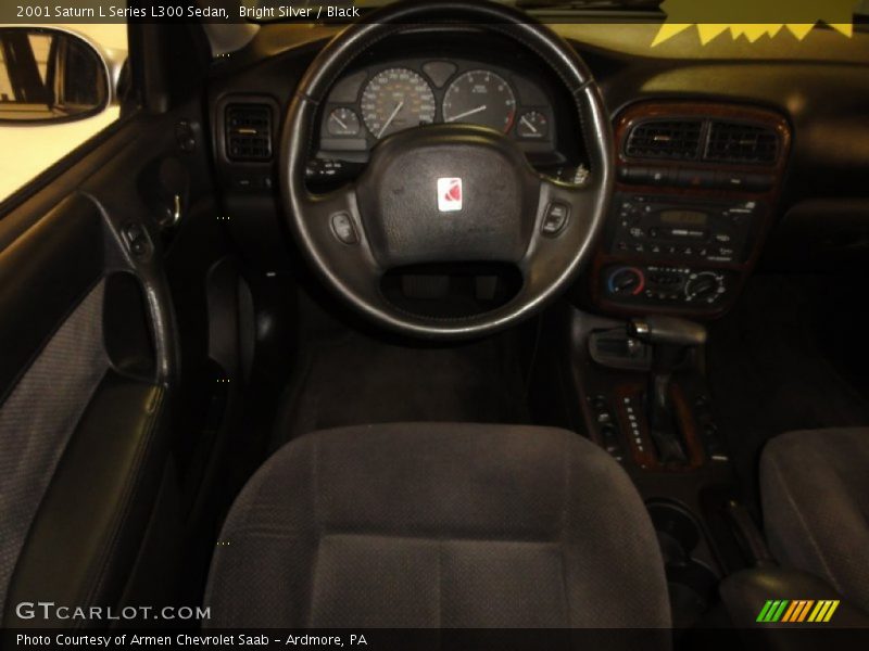Bright Silver / Black 2001 Saturn L Series L300 Sedan