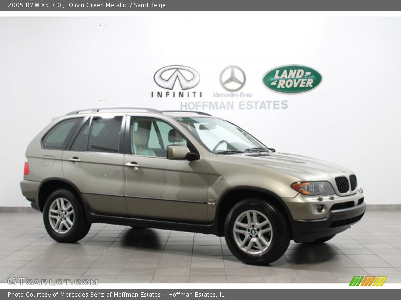 Olivin Green Metallic / Sand Beige 2005 BMW X5 3.0i