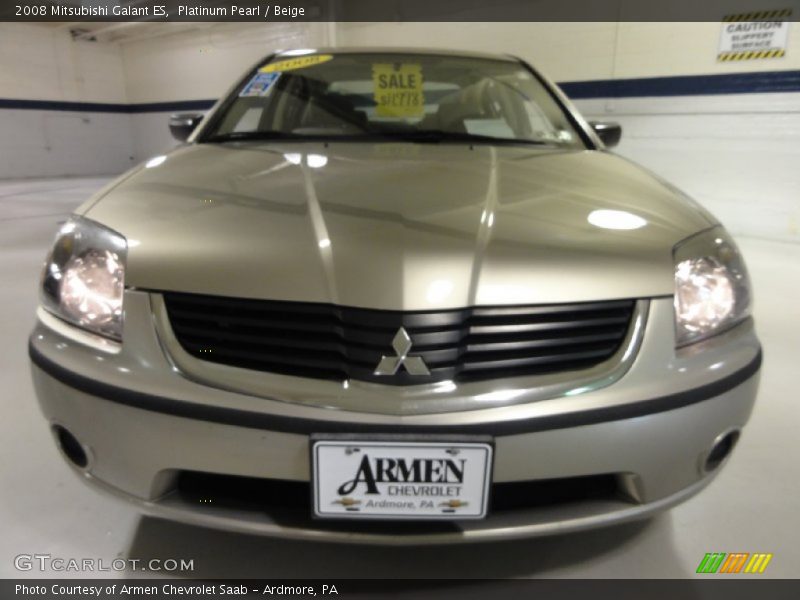 Platinum Pearl / Beige 2008 Mitsubishi Galant ES