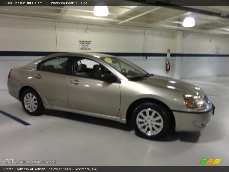 Platinum Pearl / Beige 2008 Mitsubishi Galant ES