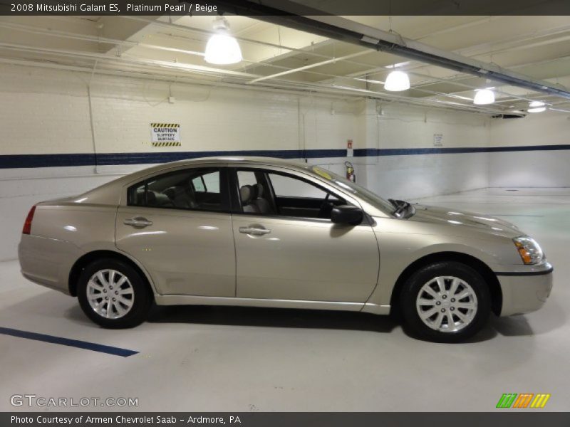 Platinum Pearl / Beige 2008 Mitsubishi Galant ES