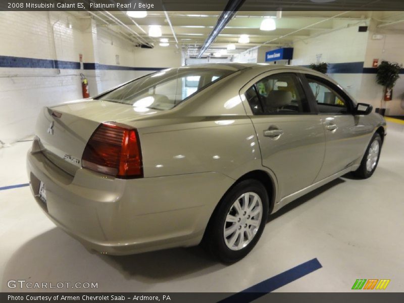 Platinum Pearl / Beige 2008 Mitsubishi Galant ES