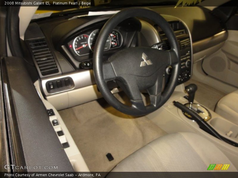 Platinum Pearl / Beige 2008 Mitsubishi Galant ES