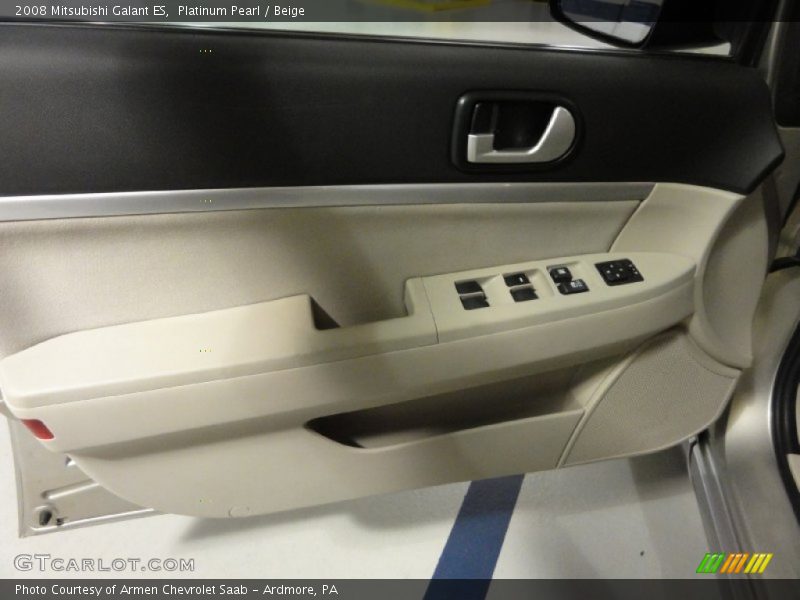 Platinum Pearl / Beige 2008 Mitsubishi Galant ES