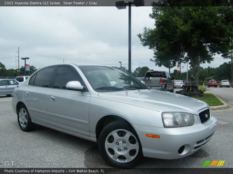 Silver Pewter / Gray 2003 Hyundai Elantra GLS Sedan