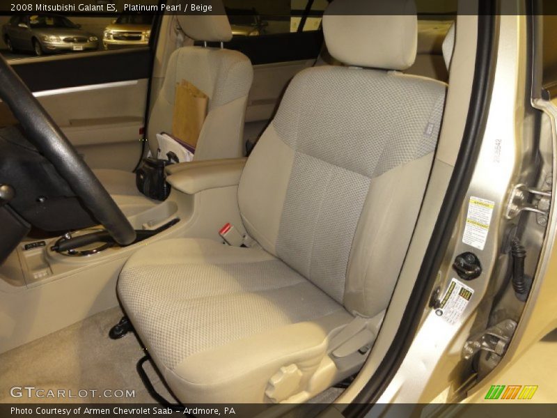 Platinum Pearl / Beige 2008 Mitsubishi Galant ES
