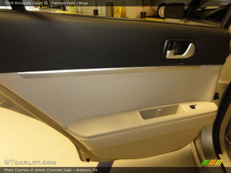 Platinum Pearl / Beige 2008 Mitsubishi Galant ES