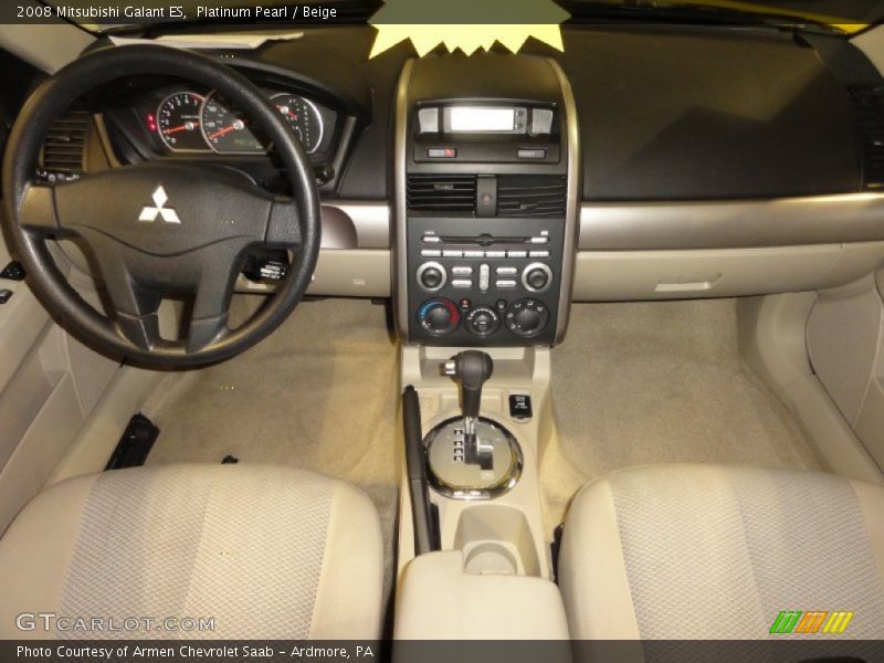 Platinum Pearl / Beige 2008 Mitsubishi Galant ES