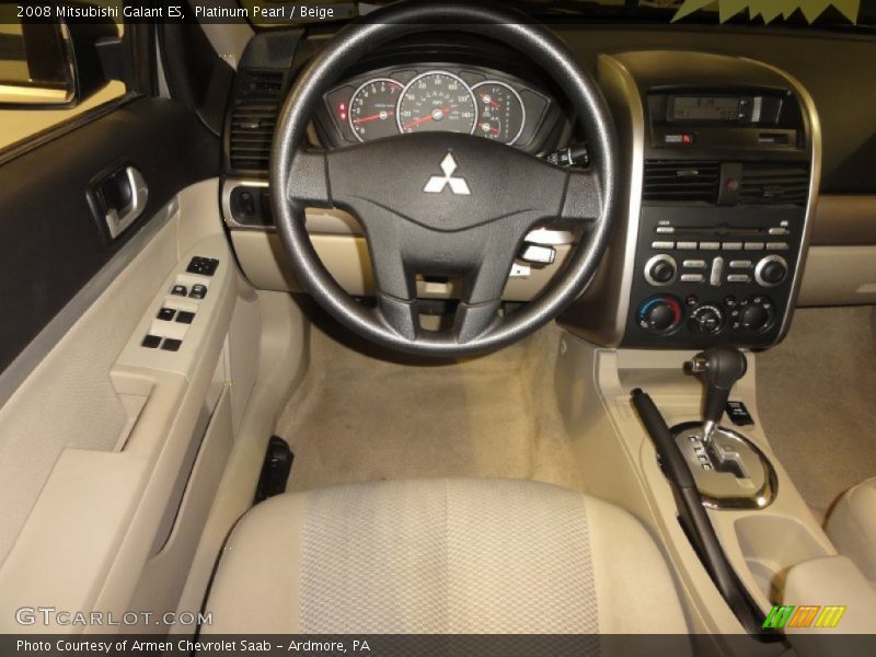 Platinum Pearl / Beige 2008 Mitsubishi Galant ES