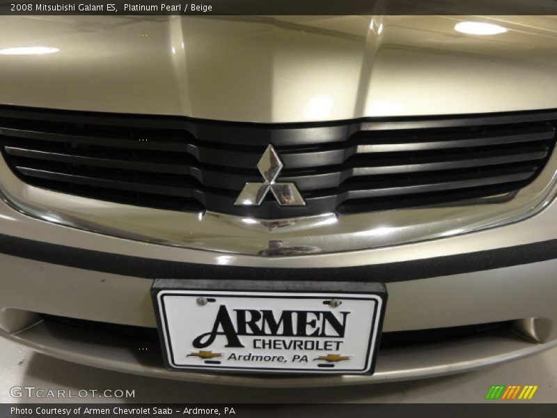 Platinum Pearl / Beige 2008 Mitsubishi Galant ES
