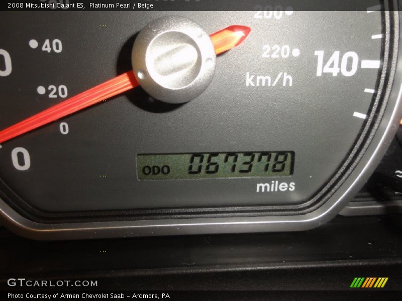 Platinum Pearl / Beige 2008 Mitsubishi Galant ES