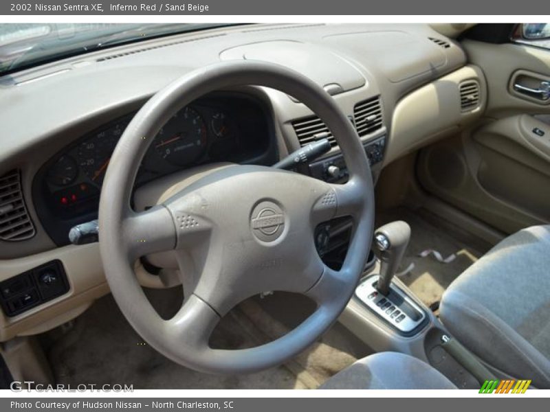 Inferno Red / Sand Beige 2002 Nissan Sentra XE