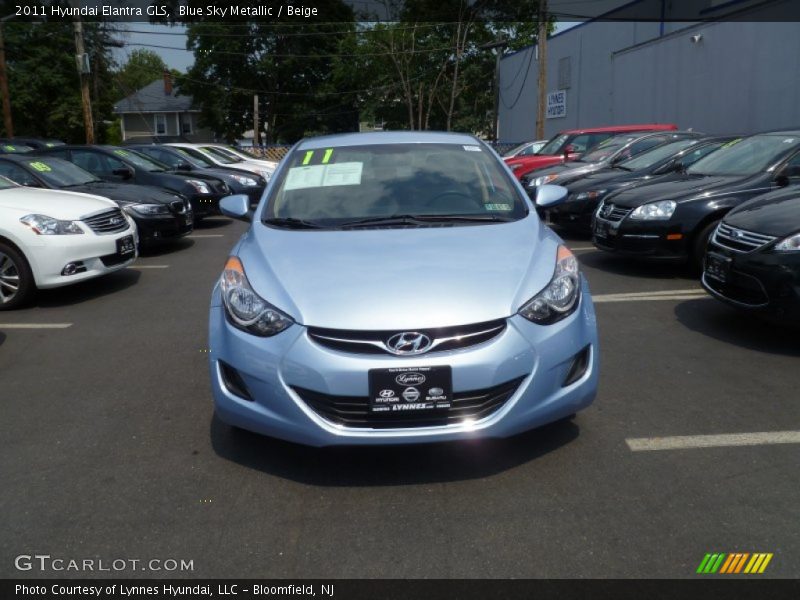 Blue Sky Metallic / Beige 2011 Hyundai Elantra GLS