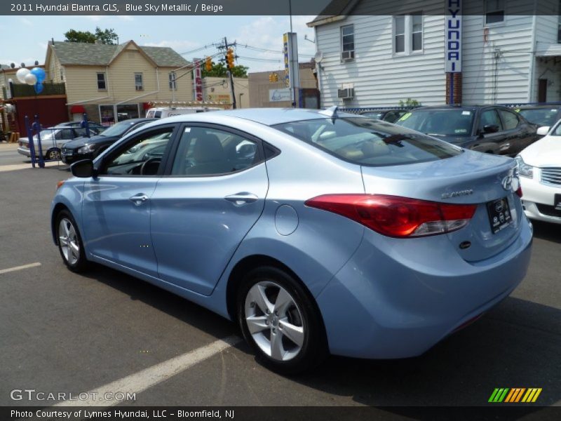 Blue Sky Metallic / Beige 2011 Hyundai Elantra GLS