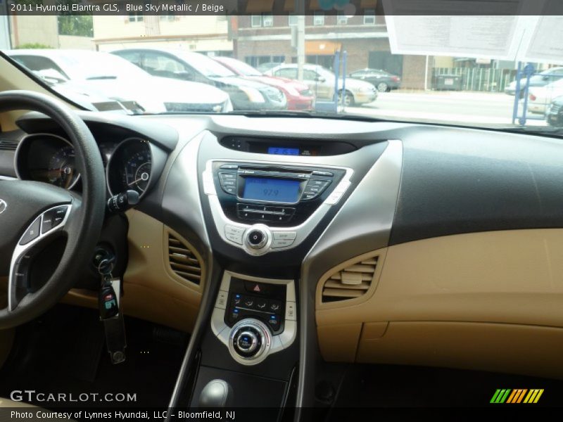 Blue Sky Metallic / Beige 2011 Hyundai Elantra GLS