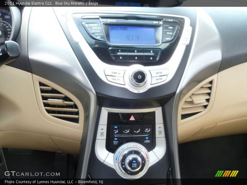 Blue Sky Metallic / Beige 2011 Hyundai Elantra GLS