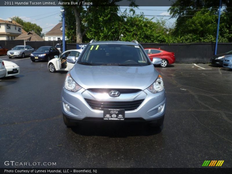 Aurora Blue / Taupe 2011 Hyundai Tucson Limited