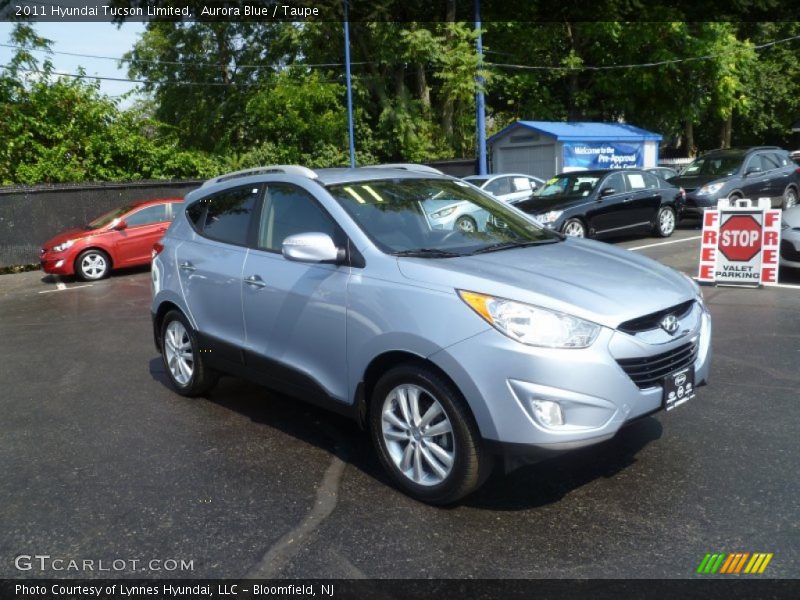 Aurora Blue / Taupe 2011 Hyundai Tucson Limited