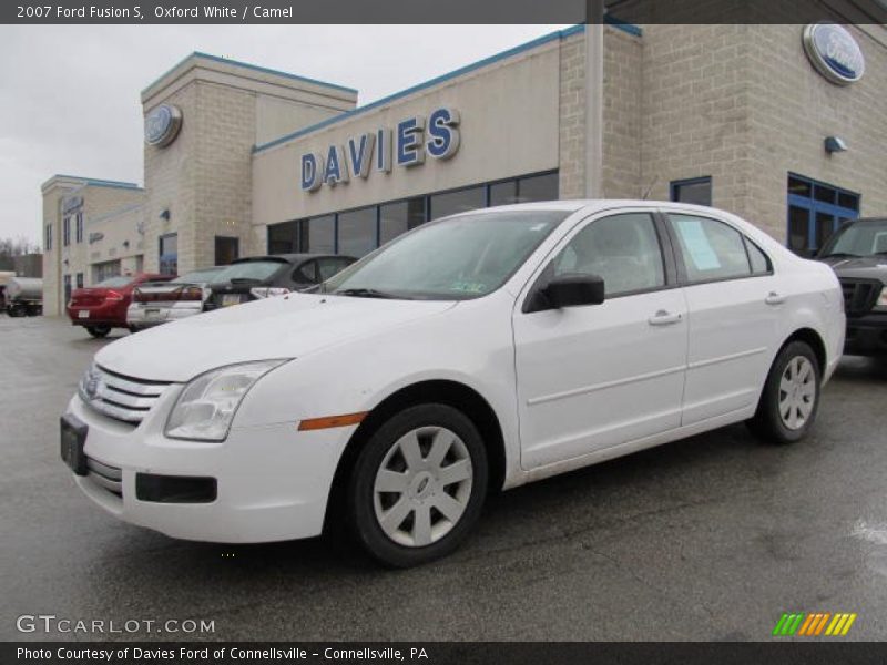 Oxford White / Camel 2007 Ford Fusion S