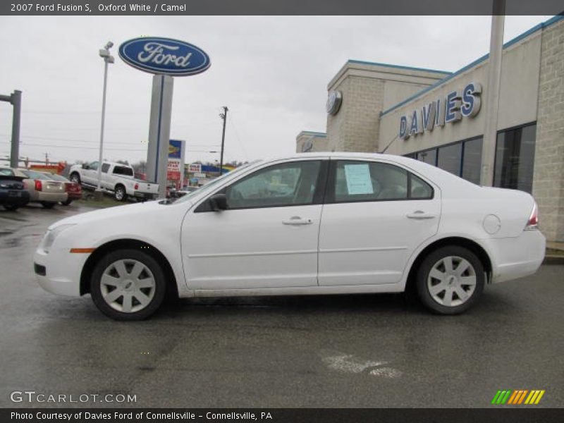 Oxford White / Camel 2007 Ford Fusion S
