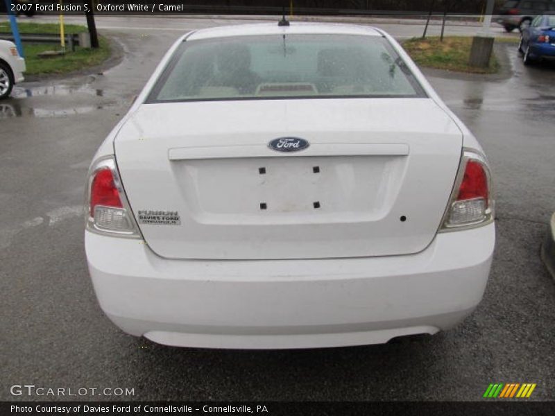 Oxford White / Camel 2007 Ford Fusion S