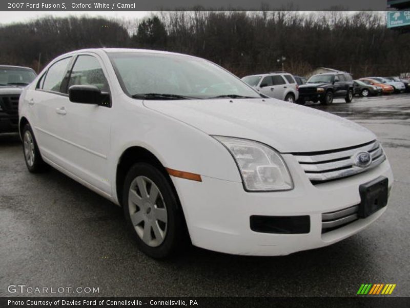 Oxford White / Camel 2007 Ford Fusion S