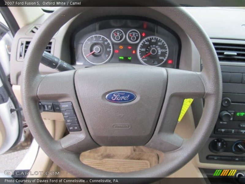 Oxford White / Camel 2007 Ford Fusion S