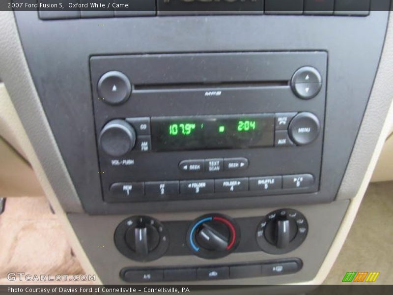 Oxford White / Camel 2007 Ford Fusion S