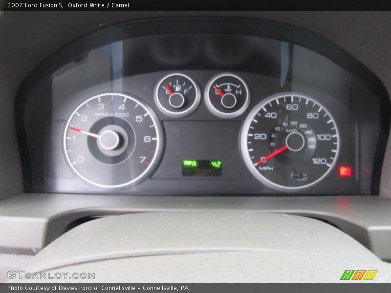 Oxford White / Camel 2007 Ford Fusion S