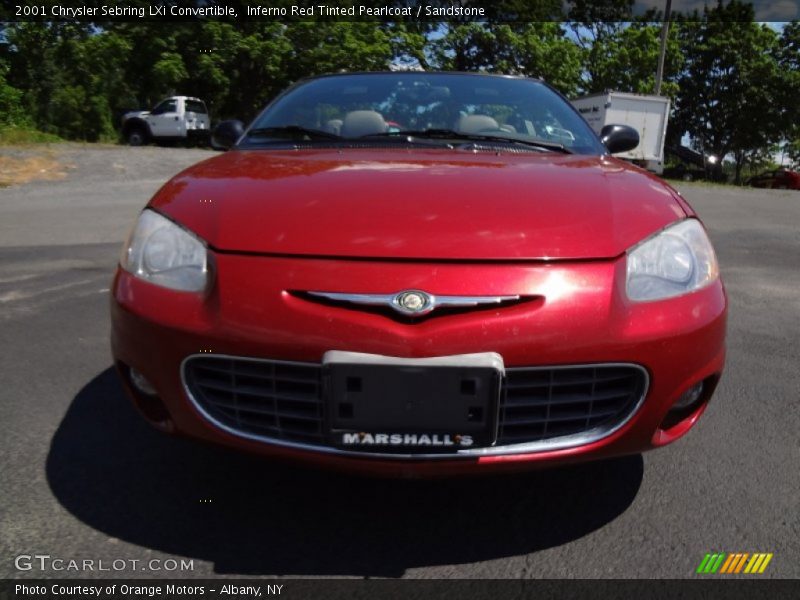Inferno Red Tinted Pearlcoat / Sandstone 2001 Chrysler Sebring LXi Convertible