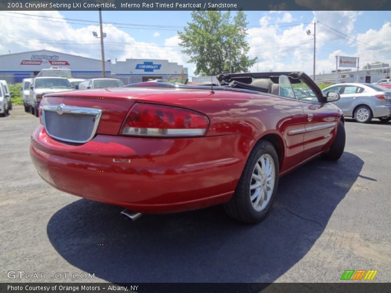 Inferno Red Tinted Pearlcoat / Sandstone 2001 Chrysler Sebring LXi Convertible