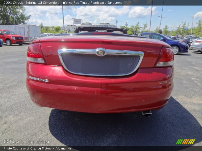 Inferno Red Tinted Pearlcoat / Sandstone 2001 Chrysler Sebring LXi Convertible