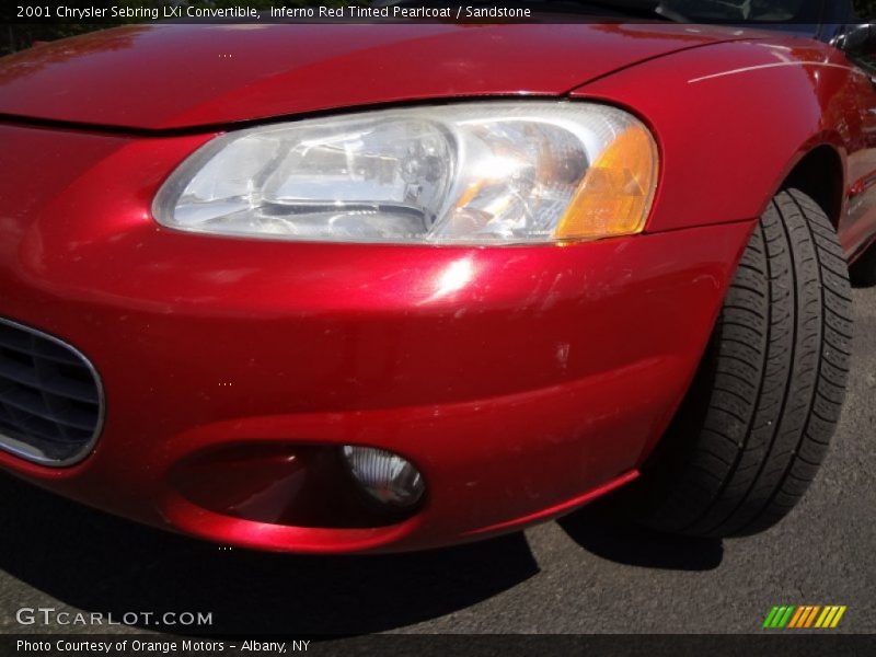 Inferno Red Tinted Pearlcoat / Sandstone 2001 Chrysler Sebring LXi Convertible