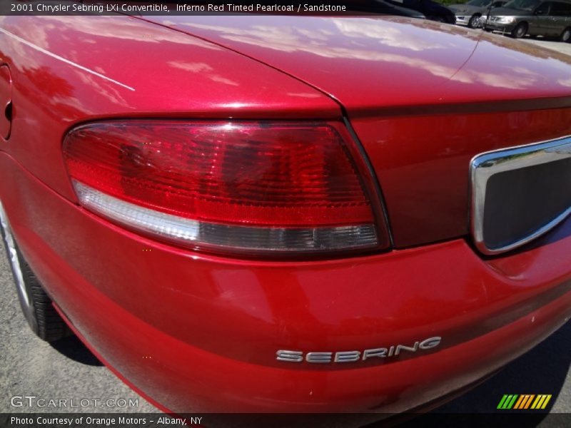 Inferno Red Tinted Pearlcoat / Sandstone 2001 Chrysler Sebring LXi Convertible