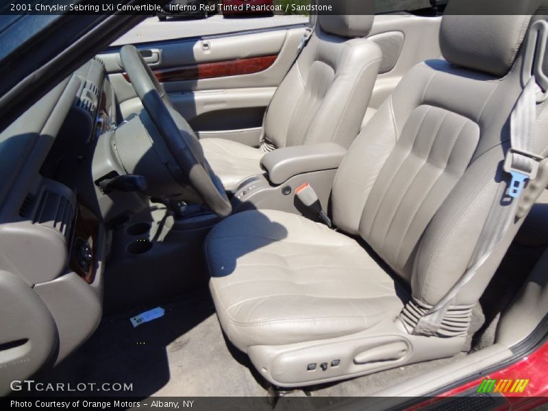 Inferno Red Tinted Pearlcoat / Sandstone 2001 Chrysler Sebring LXi Convertible