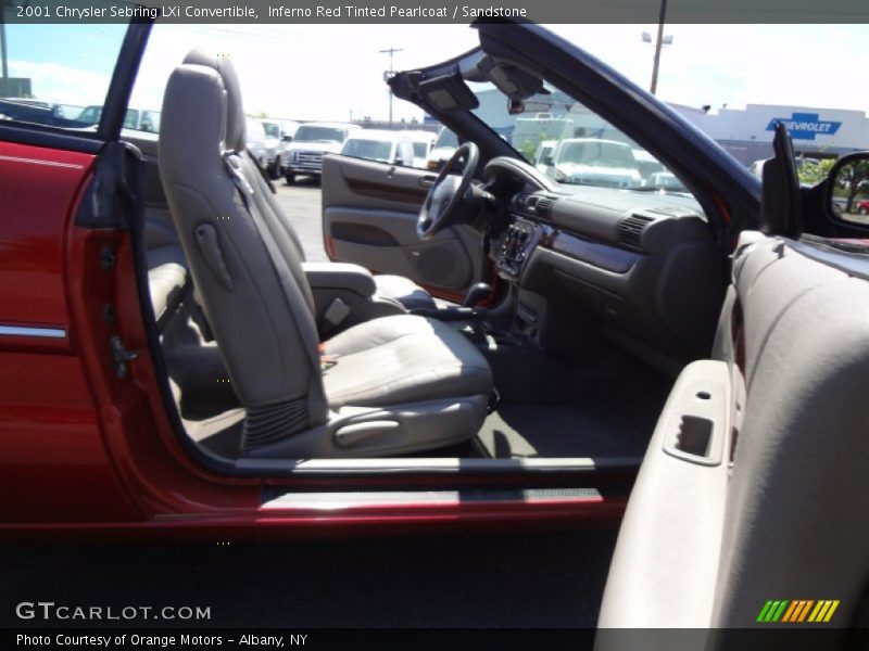 Inferno Red Tinted Pearlcoat / Sandstone 2001 Chrysler Sebring LXi Convertible