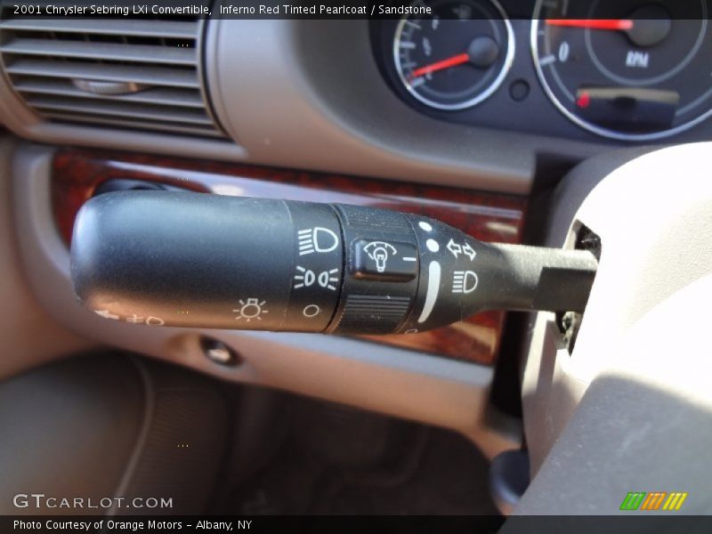 Inferno Red Tinted Pearlcoat / Sandstone 2001 Chrysler Sebring LXi Convertible