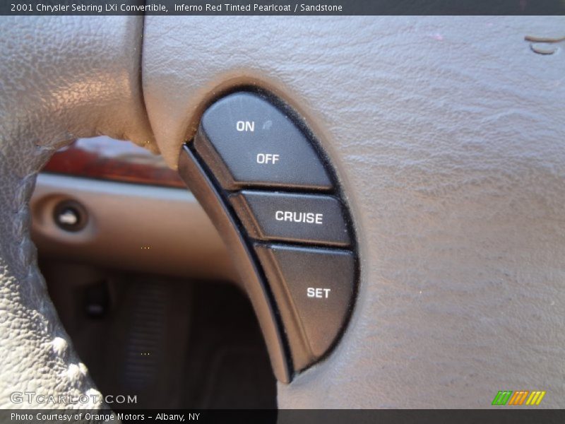 Inferno Red Tinted Pearlcoat / Sandstone 2001 Chrysler Sebring LXi Convertible