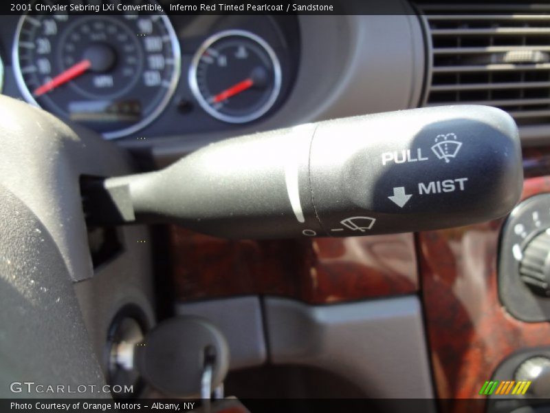 Inferno Red Tinted Pearlcoat / Sandstone 2001 Chrysler Sebring LXi Convertible