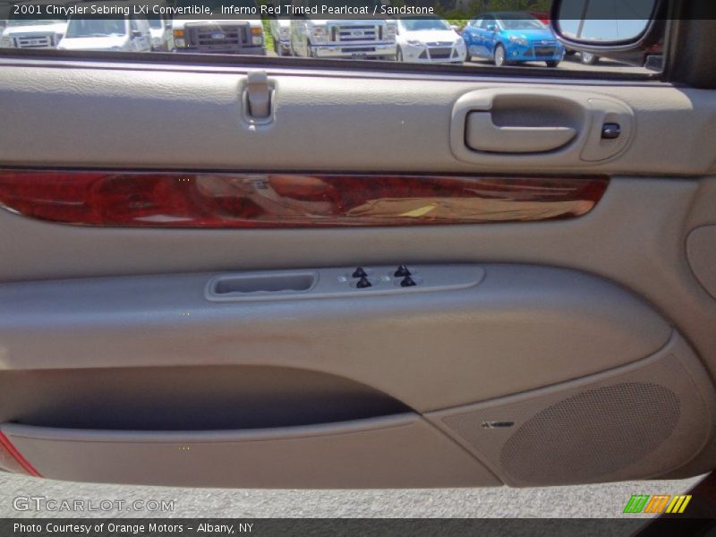 Inferno Red Tinted Pearlcoat / Sandstone 2001 Chrysler Sebring LXi Convertible