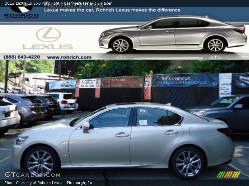 Satin Cashmere Metallic / Flaxen 2013 Lexus GS 350 AWD