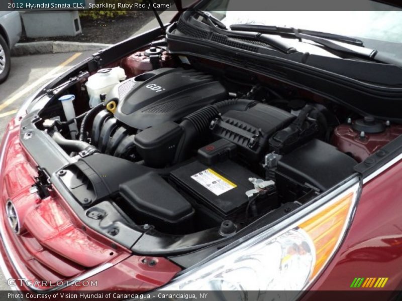 Sparkling Ruby Red / Camel 2012 Hyundai Sonata GLS