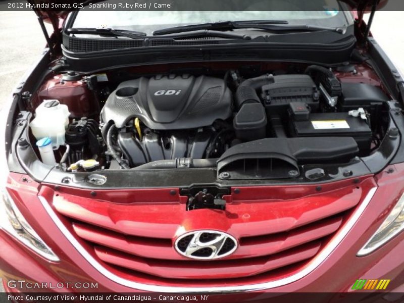 Sparkling Ruby Red / Camel 2012 Hyundai Sonata GLS